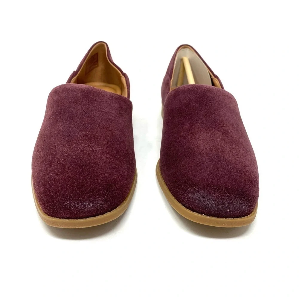 Clarks Women's Pure Belle Slip-On Burgundy Suede - 26168761
